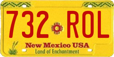 NM license plate 732ROL