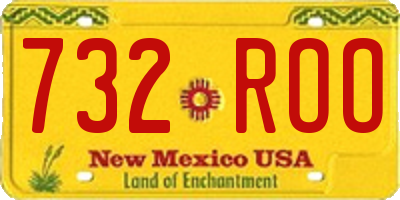 NM license plate 732ROO