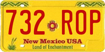 NM license plate 732ROP