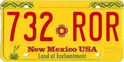 NM license plate 732ROR