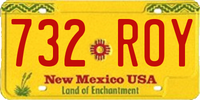 NM license plate 732ROY