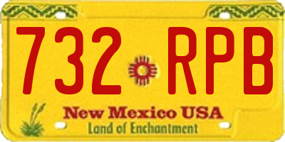 NM license plate 732RPB