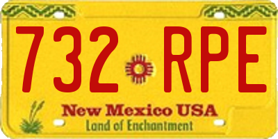 NM license plate 732RPE