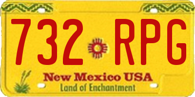 NM license plate 732RPG