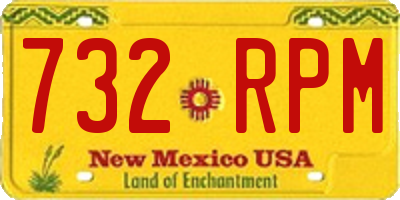 NM license plate 732RPM