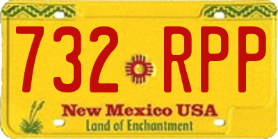 NM license plate 732RPP