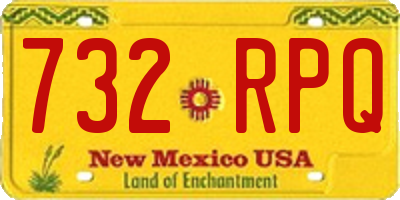 NM license plate 732RPQ