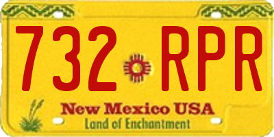 NM license plate 732RPR