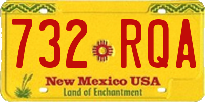 NM license plate 732RQA