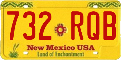 NM license plate 732RQB
