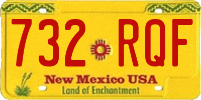 NM license plate 732RQF