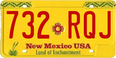 NM license plate 732RQJ