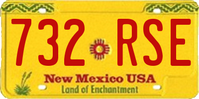 NM license plate 732RSE