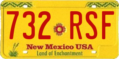 NM license plate 732RSF