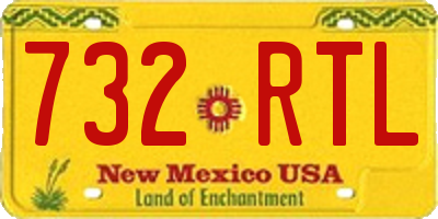 NM license plate 732RTL