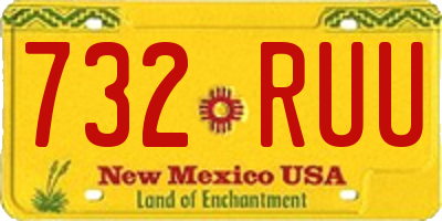NM license plate 732RUU
