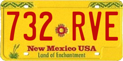 NM license plate 732RVE