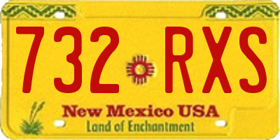 NM license plate 732RXS