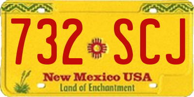 NM license plate 732SCJ