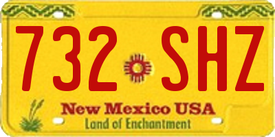 NM license plate 732SHZ