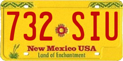 NM license plate 732SIU