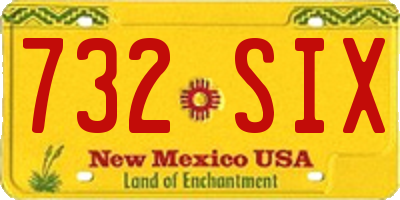 NM license plate 732SIX
