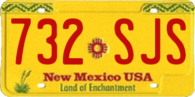 NM license plate 732SJS
