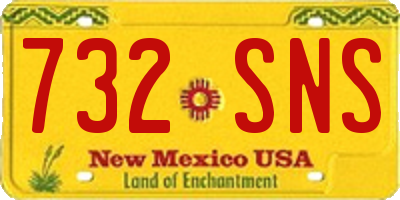 NM license plate 732SNS