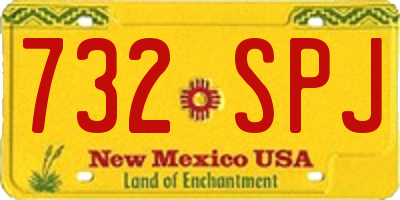 NM license plate 732SPJ