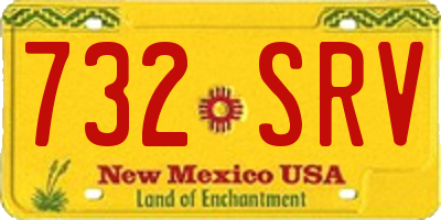 NM license plate 732SRV