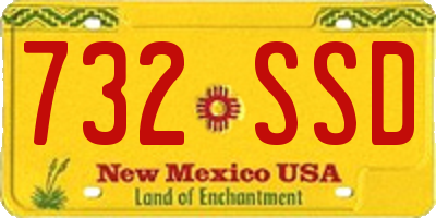 NM license plate 732SSD