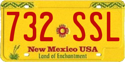NM license plate 732SSL