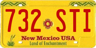 NM license plate 732STI