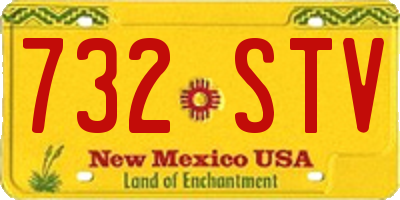 NM license plate 732STV