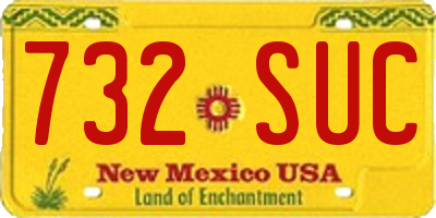 NM license plate 732SUC