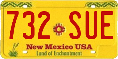 NM license plate 732SUE