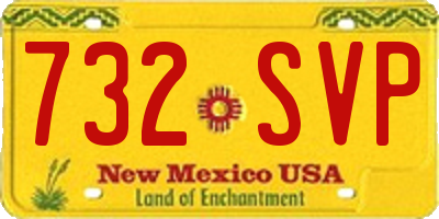 NM license plate 732SVP