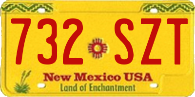 NM license plate 732SZT