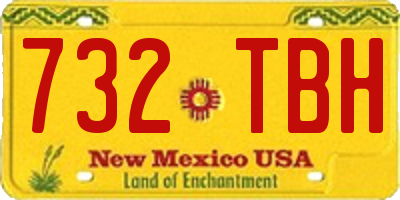 NM license plate 732TBH
