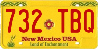 NM license plate 732TBQ