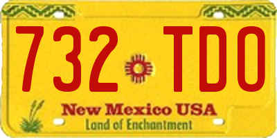 NM license plate 732TDO