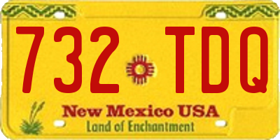 NM license plate 732TDQ