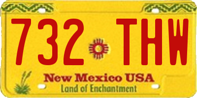 NM license plate 732THW