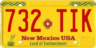 NM license plate 732TIK