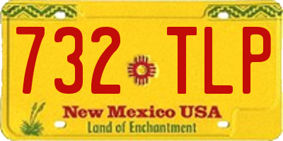 NM license plate 732TLP