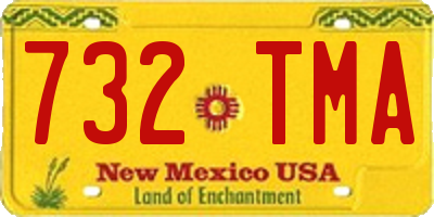 NM license plate 732TMA