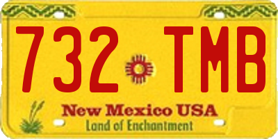 NM license plate 732TMB