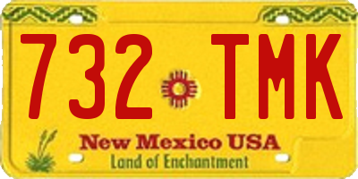 NM license plate 732TMK