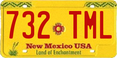 NM license plate 732TML