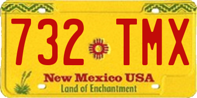NM license plate 732TMX
